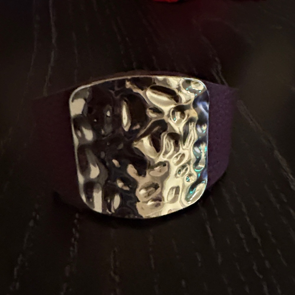 Elegant Silver and Purple Bracelet